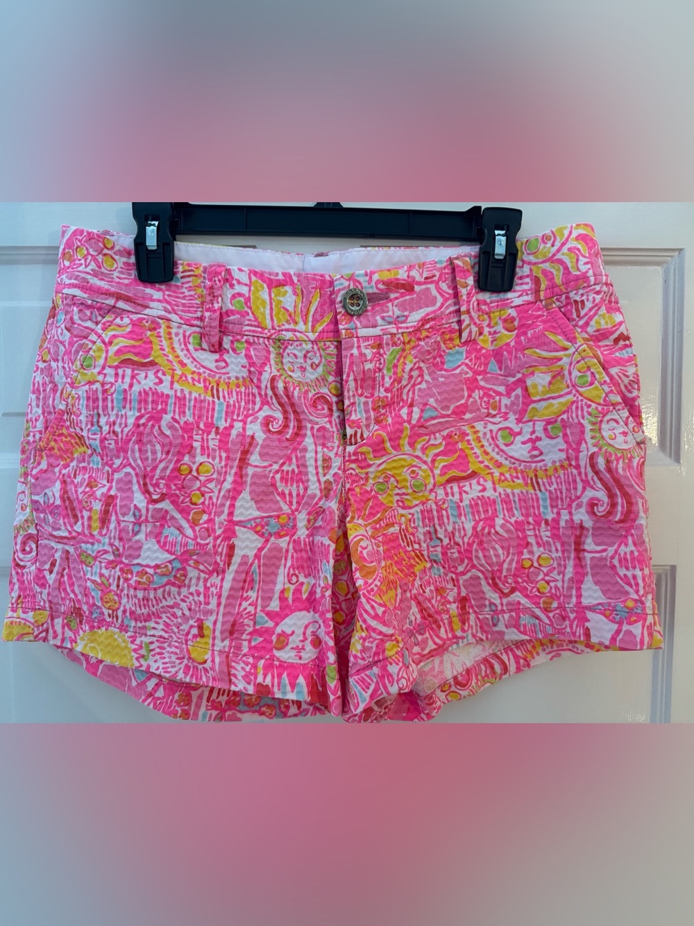 Lilly Pulitzer Pink Multicolor Printed Cotton Shorts